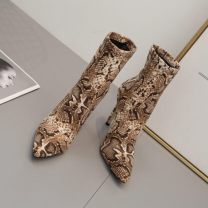 Monique Snake Print Boots - Image 3
