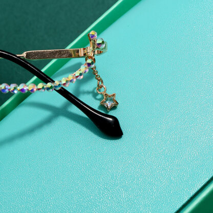 Diamond Half-Frame Alloy Rhinestone Glasses - Image 8