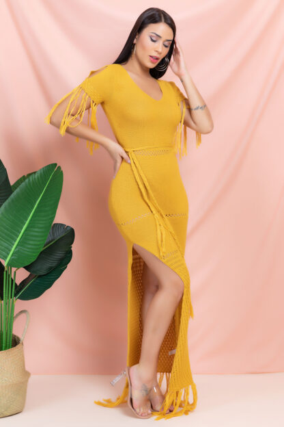 Tashoy Crochet Tassel Dress - Image 3