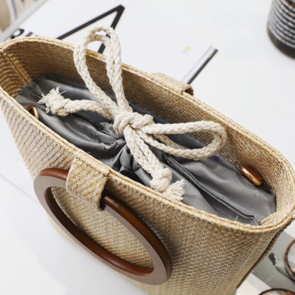 Haley Woven Wood Handbag - Image 7