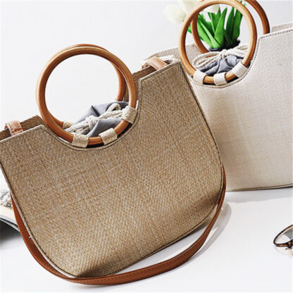 Cataliyah Wood/Straw Bag - Image 9
