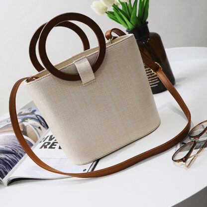 Haley Woven Wood Handbag - Image 2