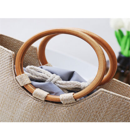 Cataliyah Wood/Straw Bag - Image 4