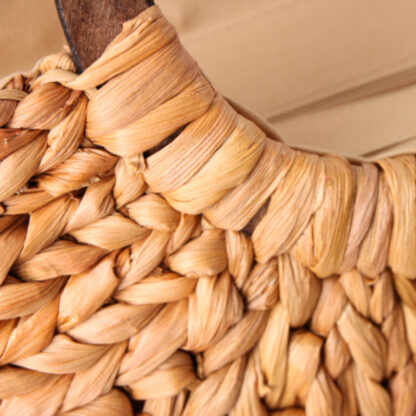 Melody Husks Wooden Handle Straw Handbag - Image 6