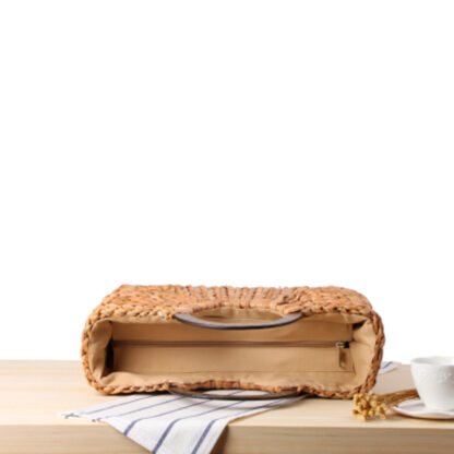 Melody Husks Wooden Handle Straw Handbag - Image 5