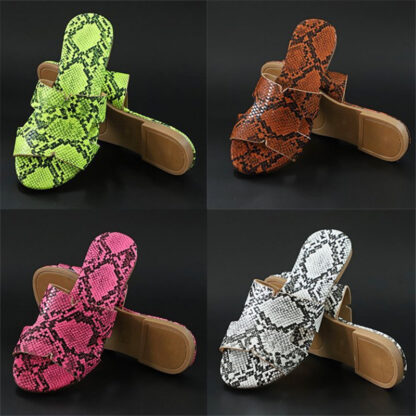 In This Club Snakeprint Sandals
