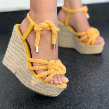 Mrs Anderson Wedge Heel Sandals - Image 3