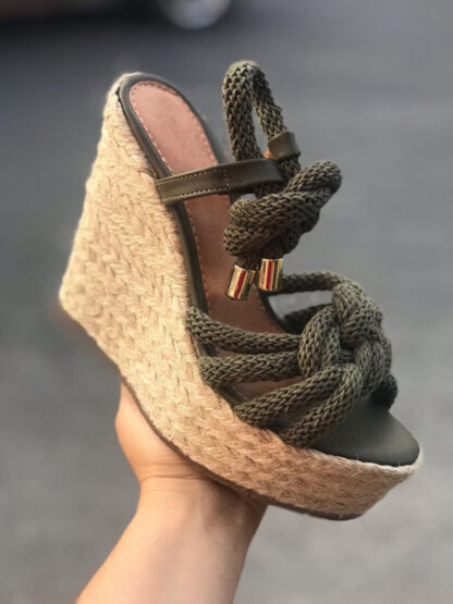 Mrs Anderson Wedge Heel Sandals - Image 5