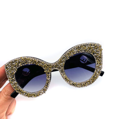 Vintage Rhinestone Fashion Sunglasses - Image 6