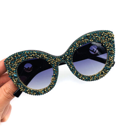 Vintage Rhinestone Fashion Sunglasses - Image 4