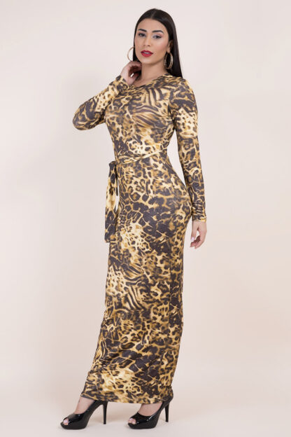 Taise Leopard Stretchy Maxi Dress - Image 4