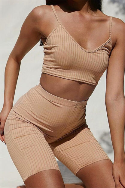 Grocery Run Casual High Waist Shorts Set - Image 4
