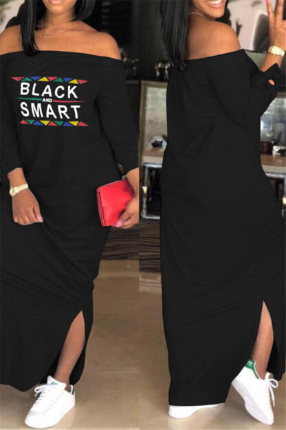 Black & Smart Loose Stretch Bow Dress - Image 2
