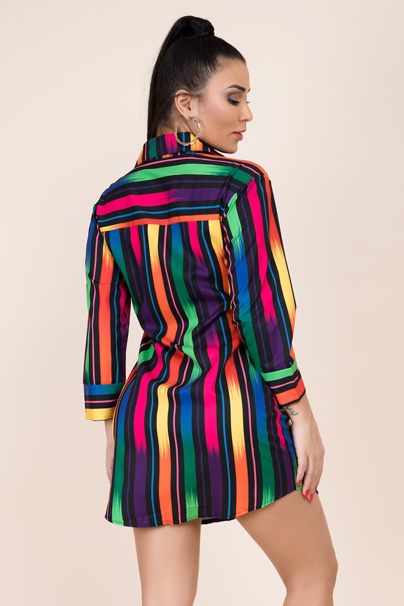 Tina Rainbow Shirt-Dress - Image 7