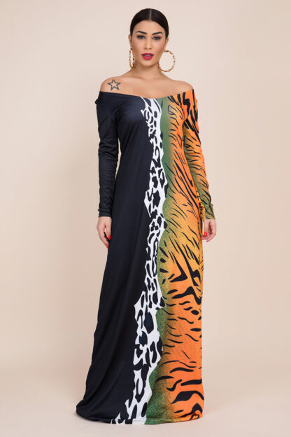Leopard Casual Maxi Dress