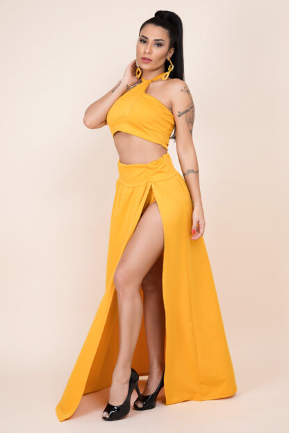 Island Gyal High-Slit Skirt Set - Image 5