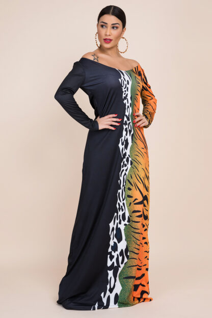 Leopard Casual Maxi Dress - Image 5