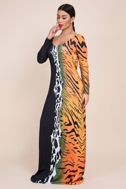 Leopard Casual Maxi Dress - Image 6