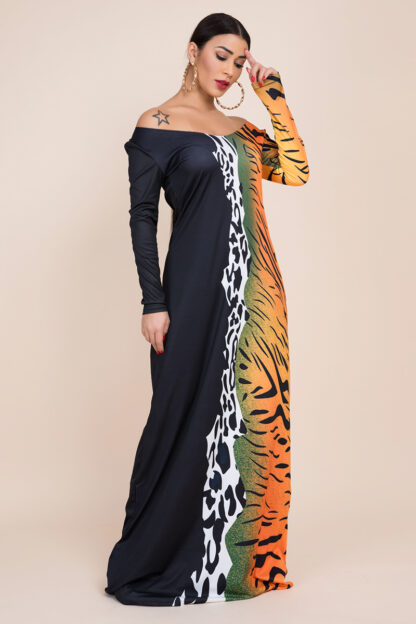 Leopard Casual Maxi Dress - Image 4