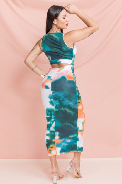Tie Dye Stretch Casual Dress - Image 8