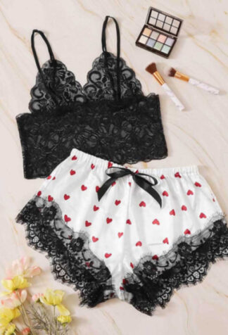 Silky Heart Pajama Set