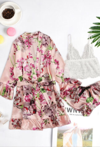 The Shell Floral 3 Piece Pajama Set