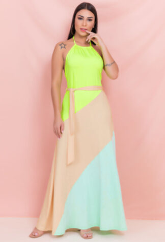 Mrs Brown Halter Back Maxi Dress