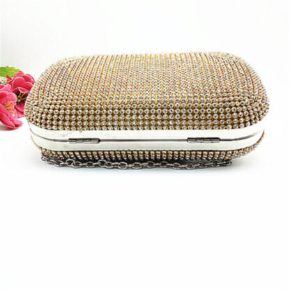Rhinestone Elegant Evening Removable Chain Clutch - Image 5