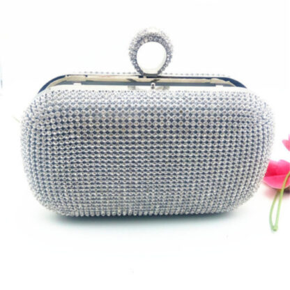 Rhinestone Elegant Evening Removable Chain Clutch - Image 6