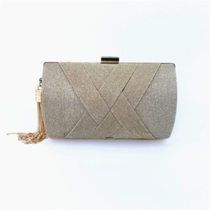Evening Removable Metal Chain Tassel Clutch - Image 10