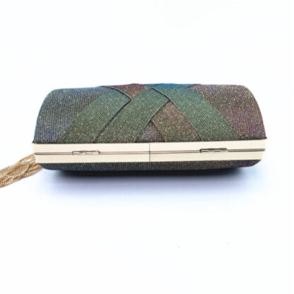 Evening Removable Metal Chain Tassel Clutch - Image 4