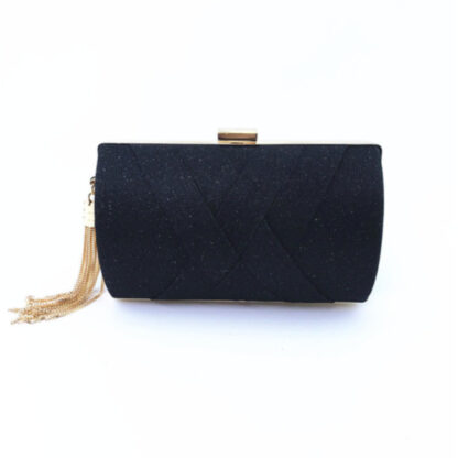 Evening Removable Metal Chain Tassel Clutch - Image 9