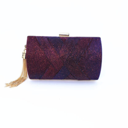 Evening Removable Metal Chain Tassel Clutch - Image 7