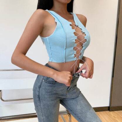 Maria Lace Up Top - Image 3