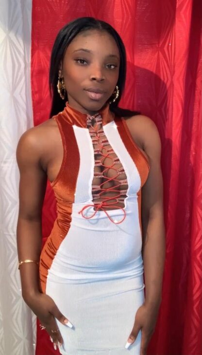 Kelly Lace-up Stretch Dress - Image 7