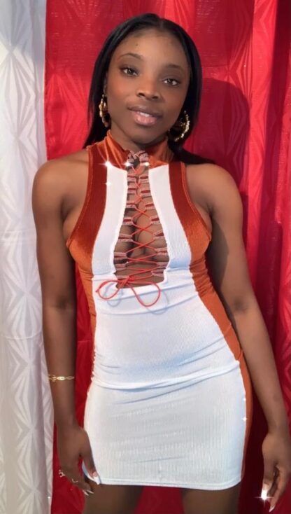 Kelly Lace-up Stretch Dress - Image 6