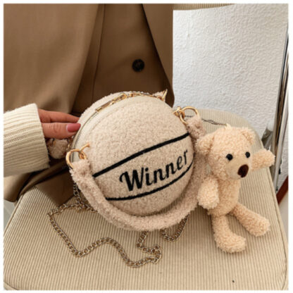 Winter Wool Basketball Handbag - Image 7