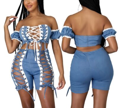 Excess Love Denim Shorts Set - Image 5