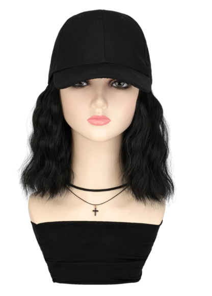 Short Curly Synthetic 8" Hat Wig