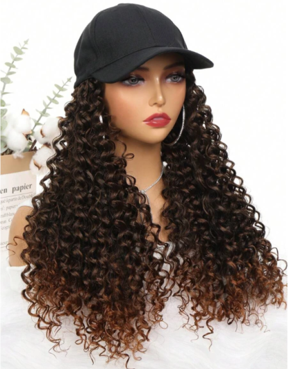 Boss Curly 16" Synthetic Wig Hat - Image 6