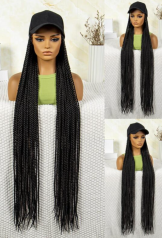 Boss 38" Synthetic Twist Braids Wig Hat