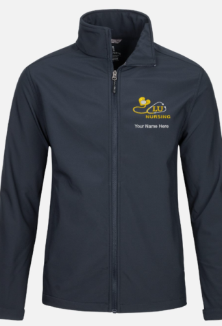 Men's Softshell Jacket - Navy Blue Laurentian University Nursing- Add Your Name