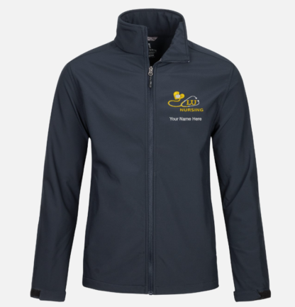 Men's Softshell Jacket - Navy Blue Laurentian University Nursing- Add Your Name