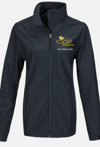 Women's Softshell Jacket - Navy Blue Laurentian University Nursing  - Add Your Name