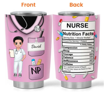 20oz Personalized Tumbler Cup Male - Image 2
