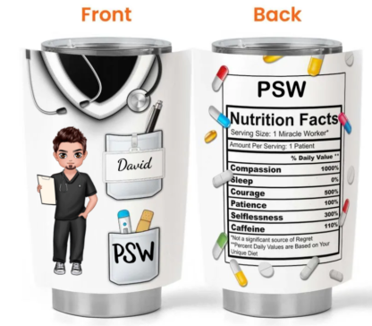 20oz Personalized Tumbler Cup Male - Image 5