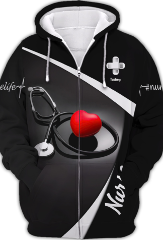 Nurse-life Custom Zipper Hoodie
